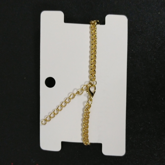 Mint Collection Gold and silver rhinestone w circular blue evil eye bracelet - Picture 5 of 5